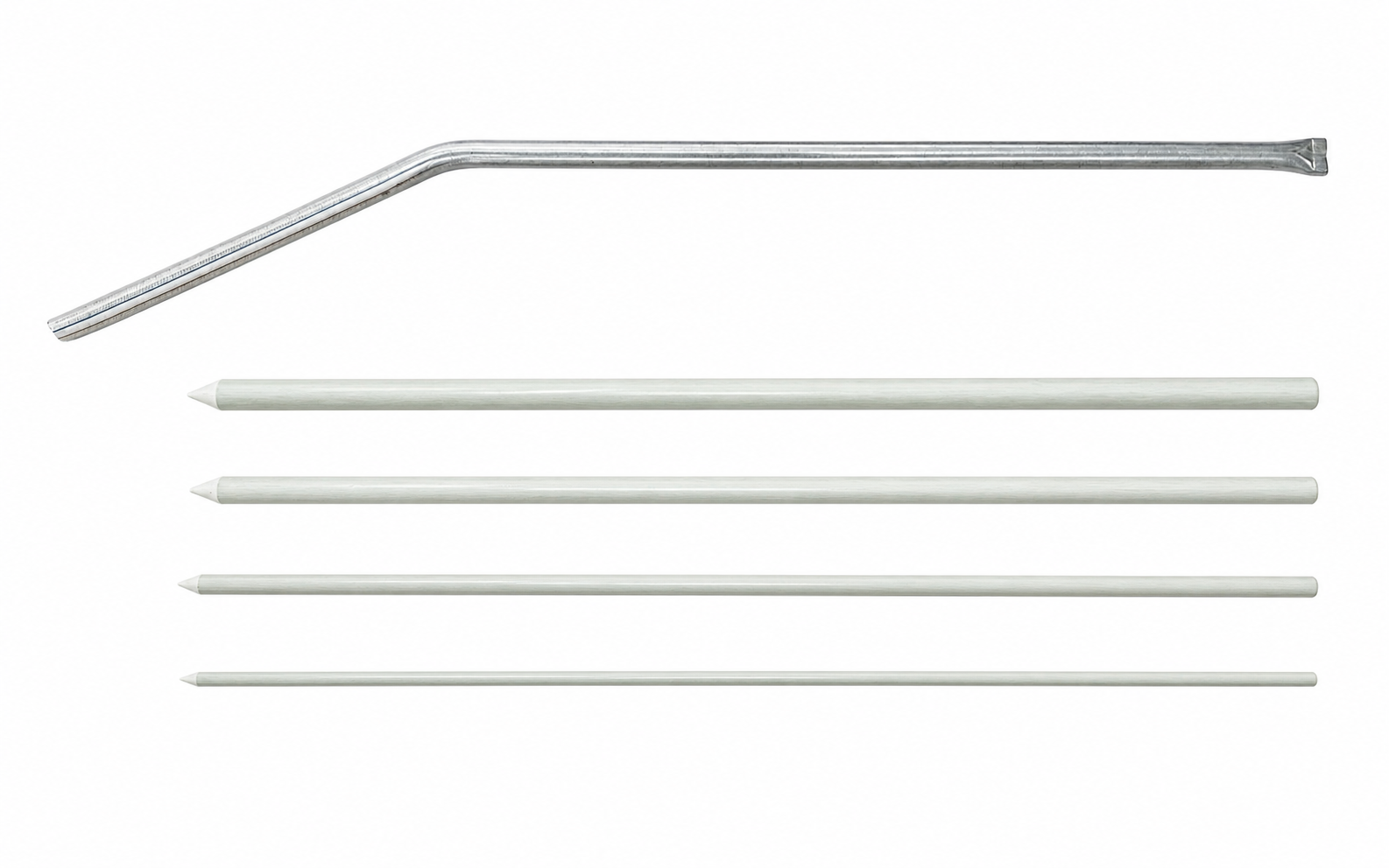 Ground stake product options on a clean white background